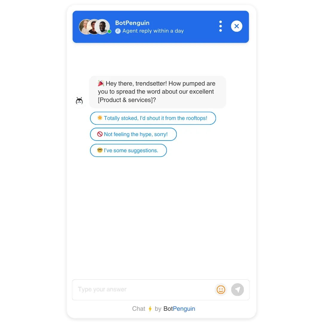 Customer Feedback Chatbot Templates for ecommerce
