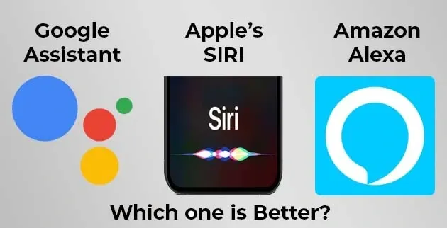 Siri vs Alexa vs Google Assistant   