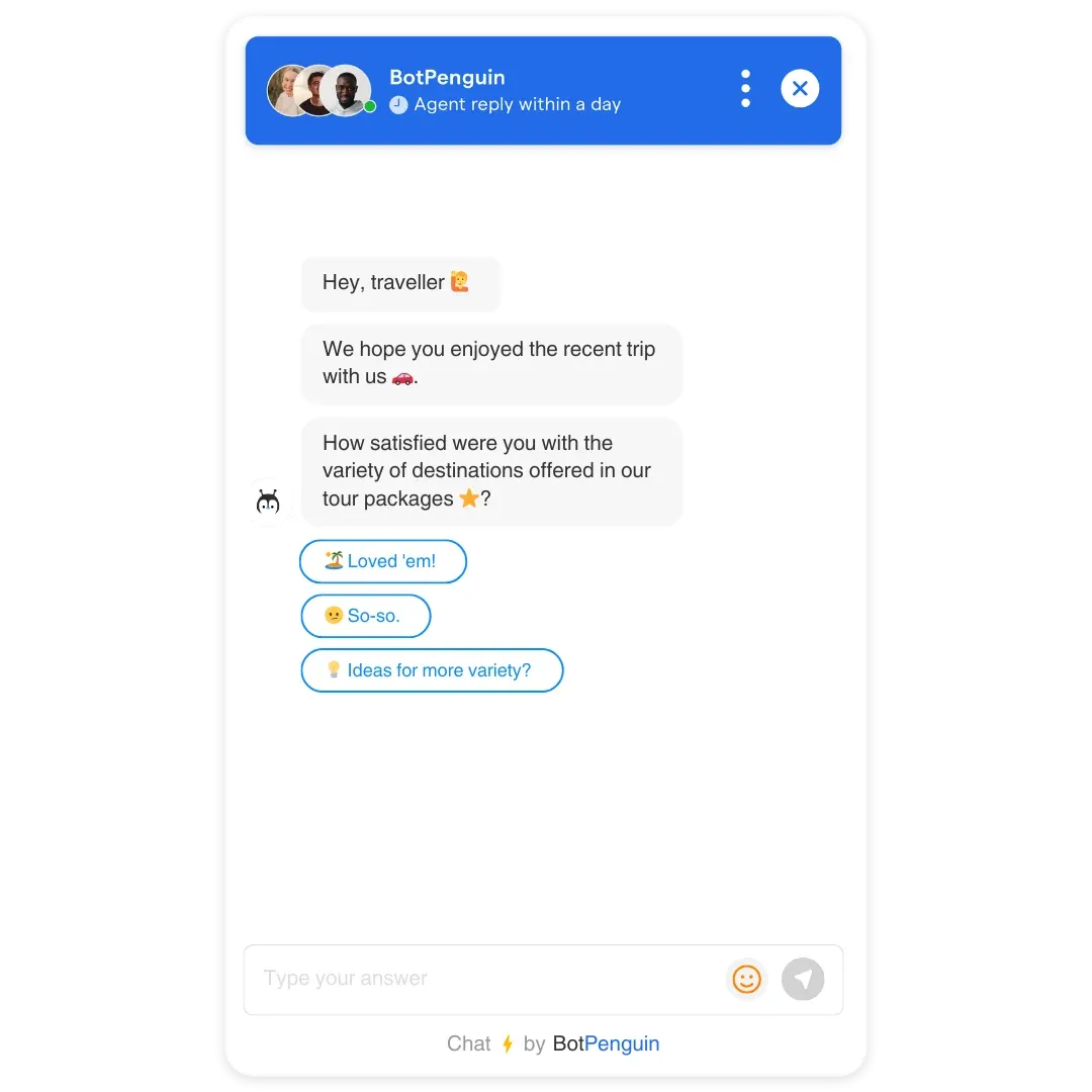 Customer Feedback Chatbot Templates for Travel Industry