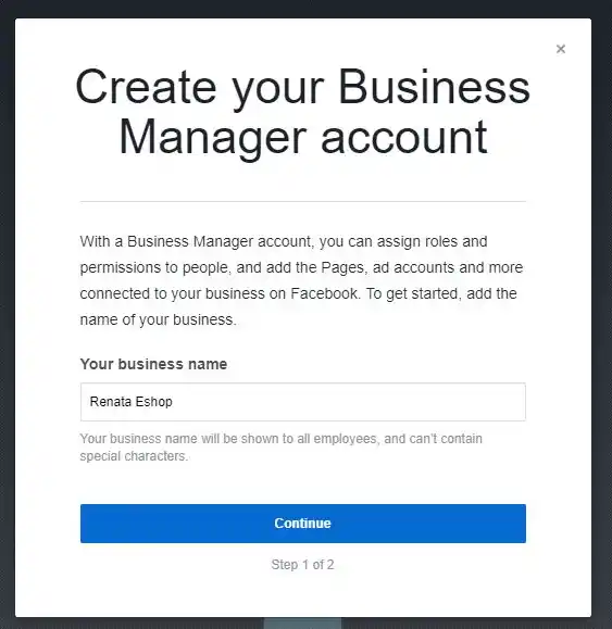 Create Your Business Manager Account