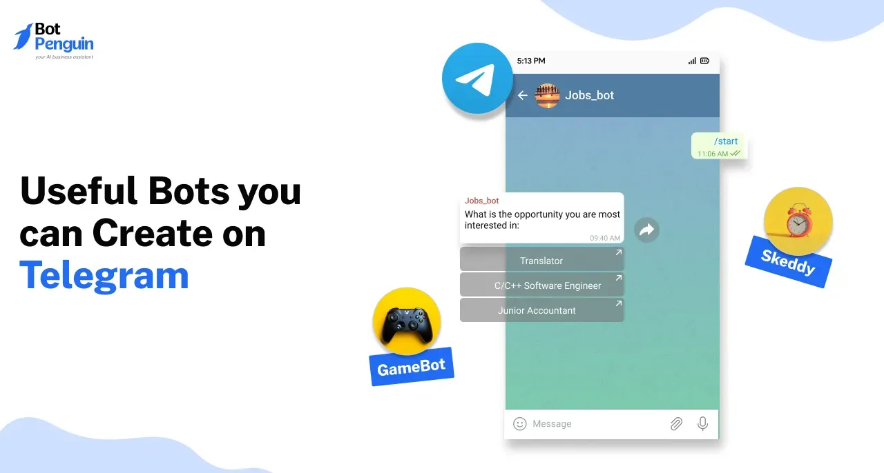 5 useful bots you can create on telegram
