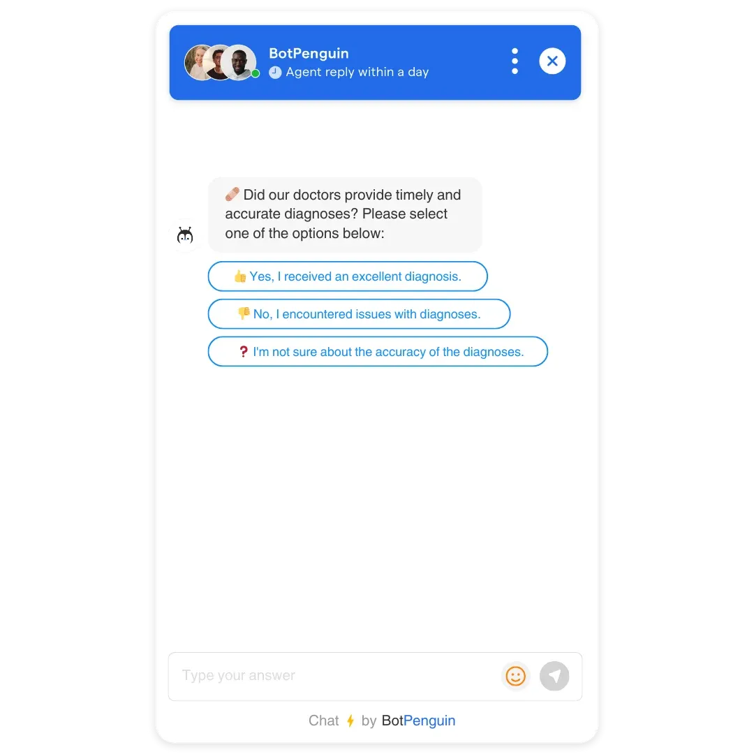 Customer Feedback Chatbot Templates for Healthcare