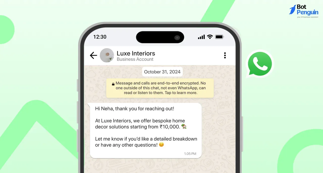 Whatsapp Business Introduction Message for Addressing Price-Related Questions