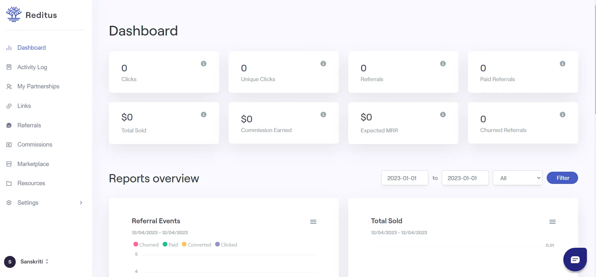 Affiliate Dashboard