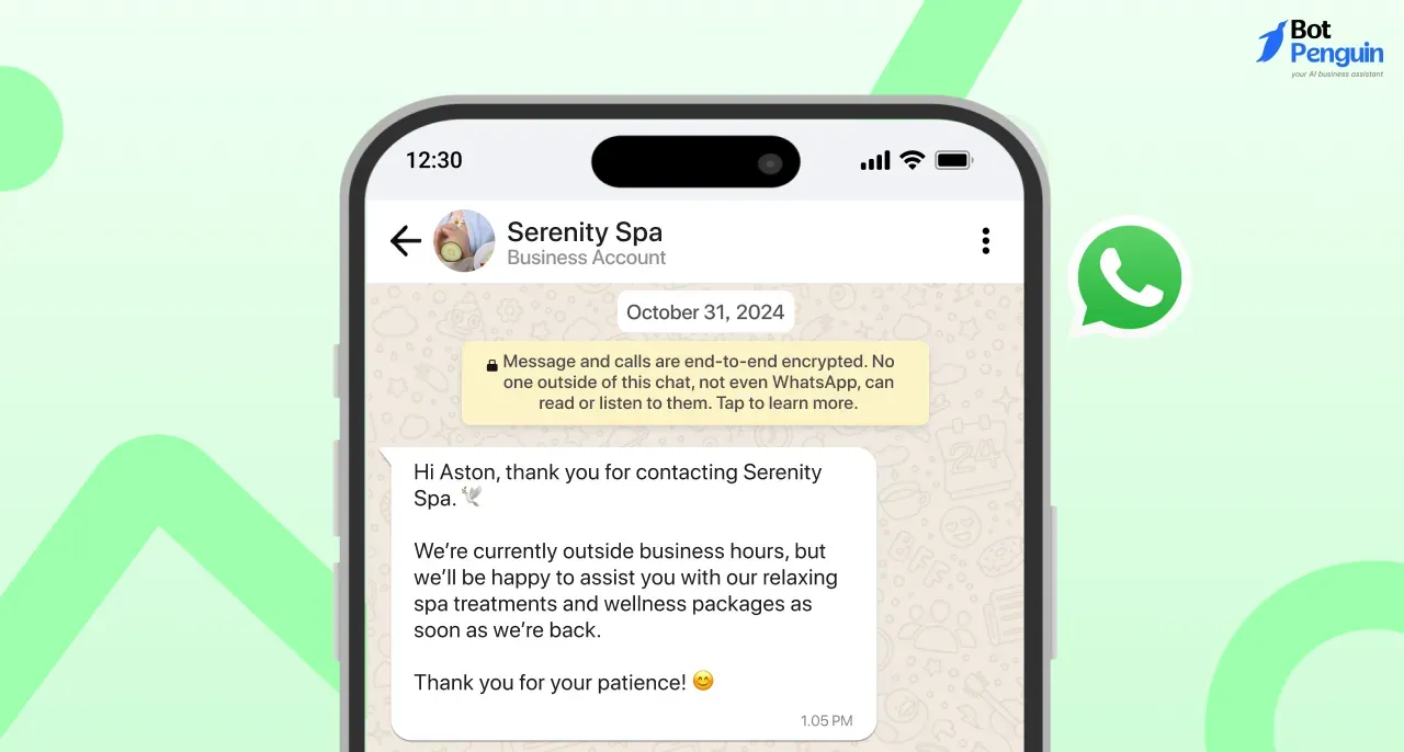 Whatsapp Business Introduction Message for After-Hours Inquiry Response