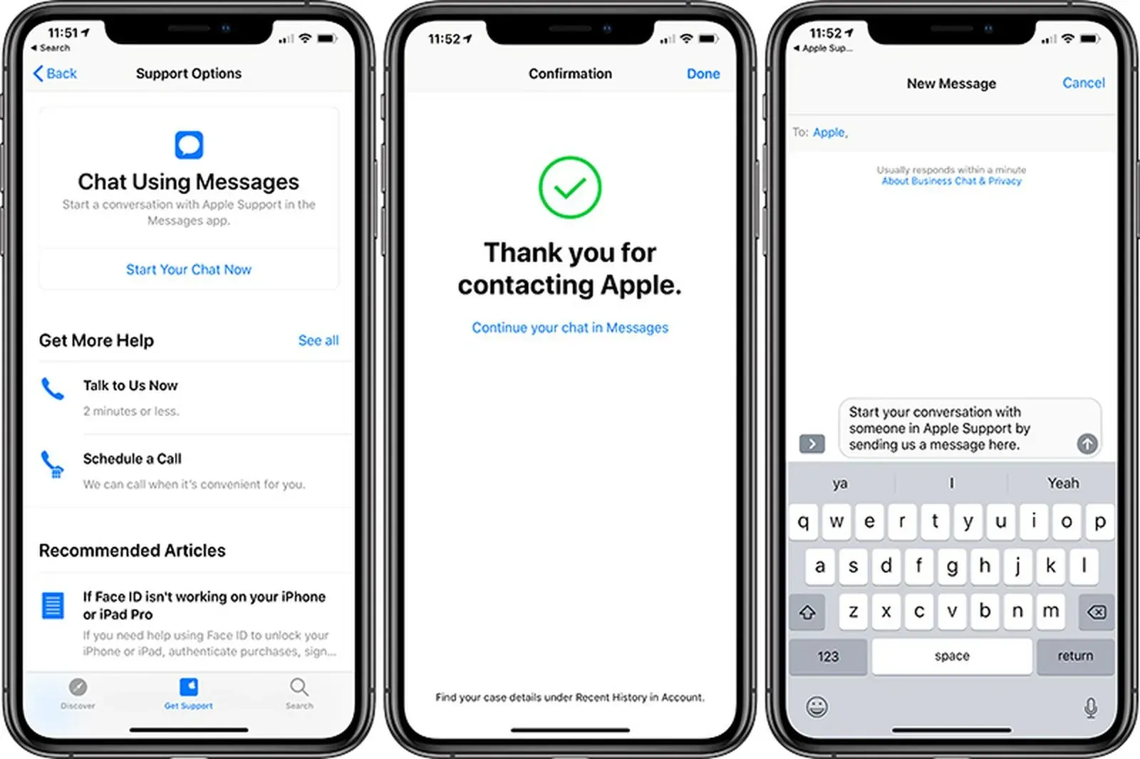 Apple customer service chatbot
