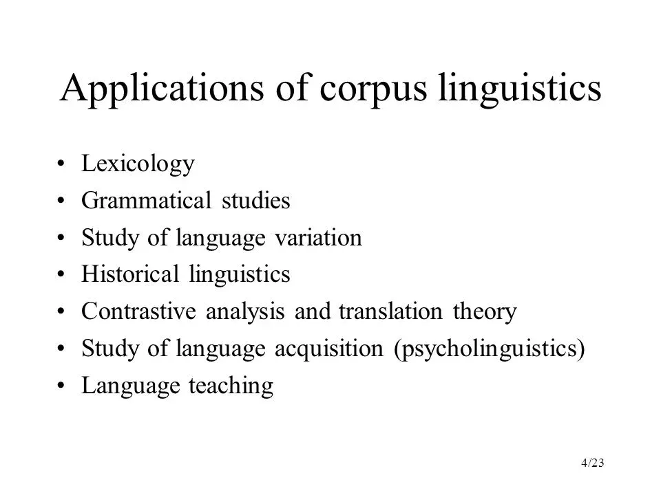 Applications of Corpus