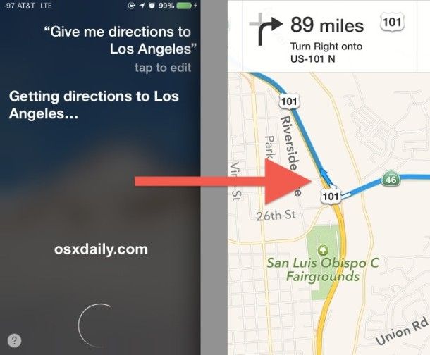 Ask for Walking Directions with siri