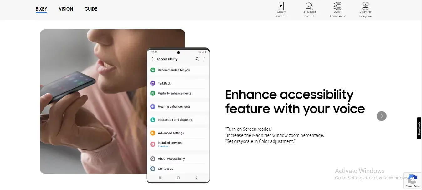 Enhance Accesibility with Bixby