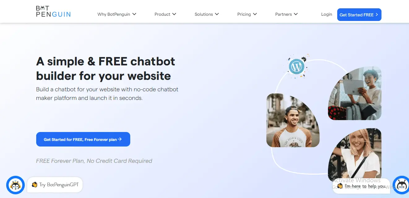 BotPenguin Website Chatbot