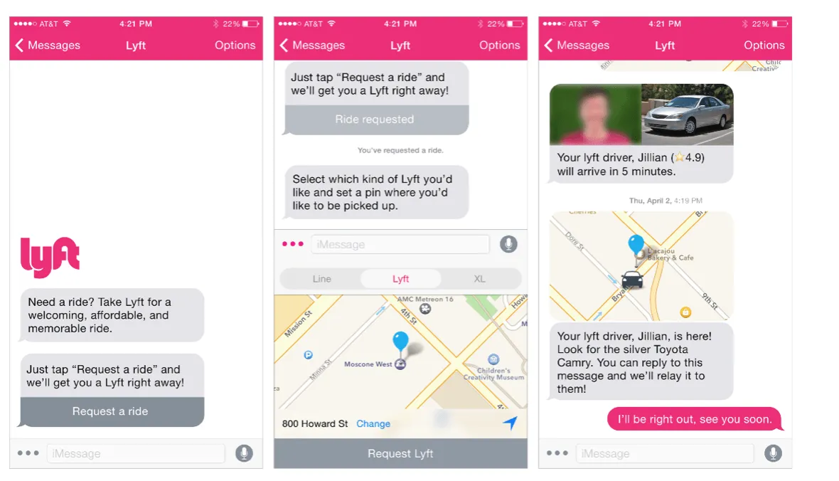 Chatbots for Ridesharing business
