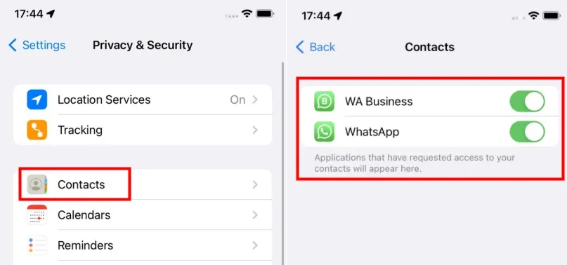 whatsapp Contact Integration
