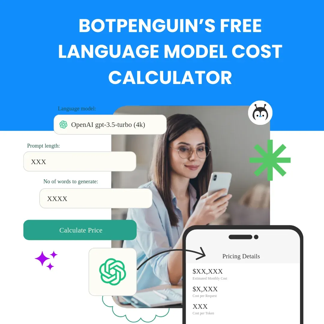 BotPenguin's free language model cost calculator