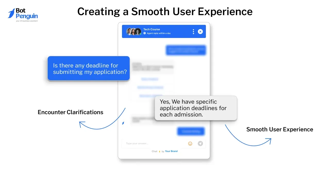 Creating a Smooth User Experience for chatbot for education