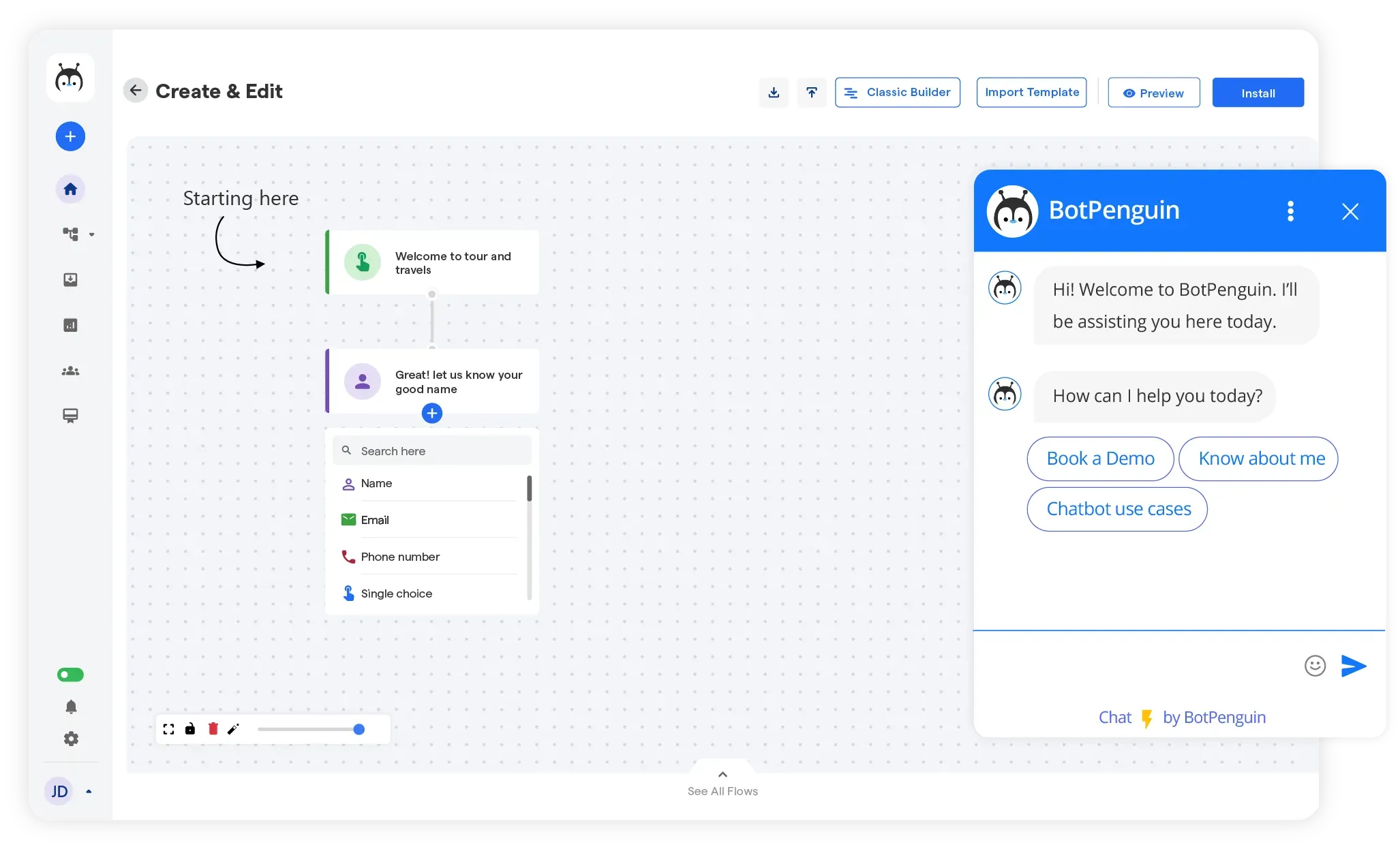 Designing conversational flows and user experience