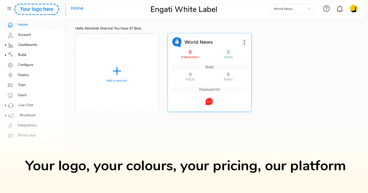 Engati Whitelabel chatbot