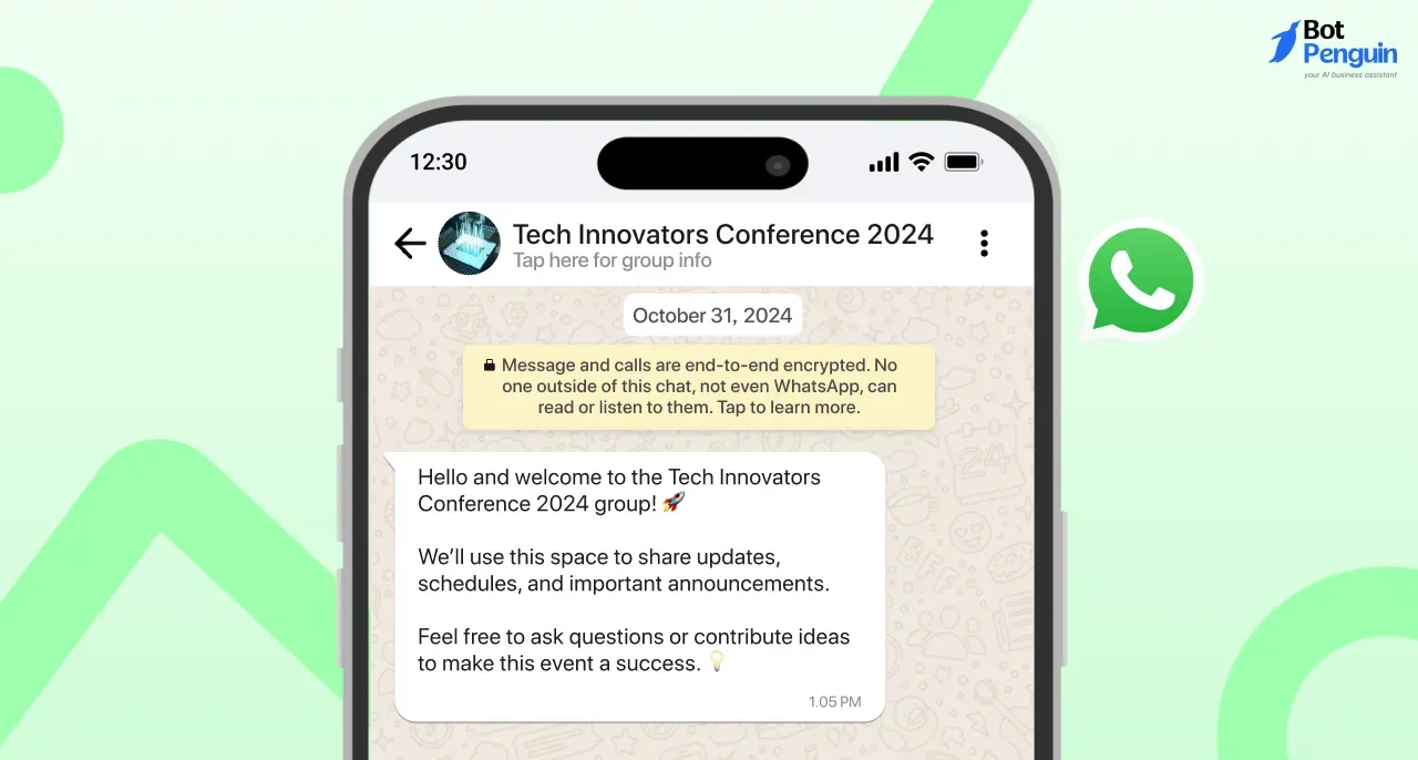 WhatsApp Business Group Introduction Messages for Event Planning Group