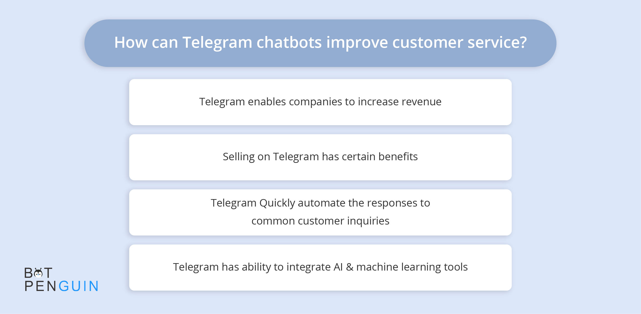 How can Telegram chatbots improve customer service?