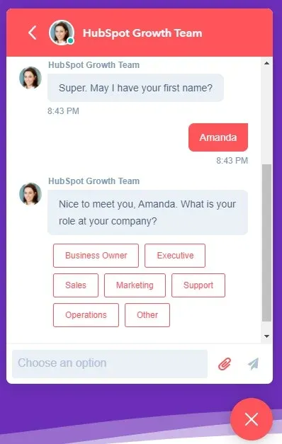 Hubspot customer service chatbot