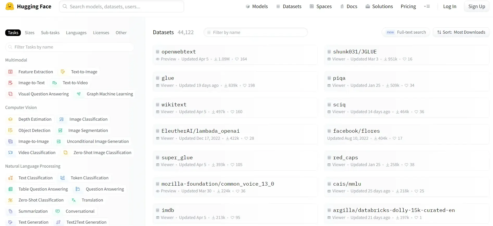 Hugging Face Datasets