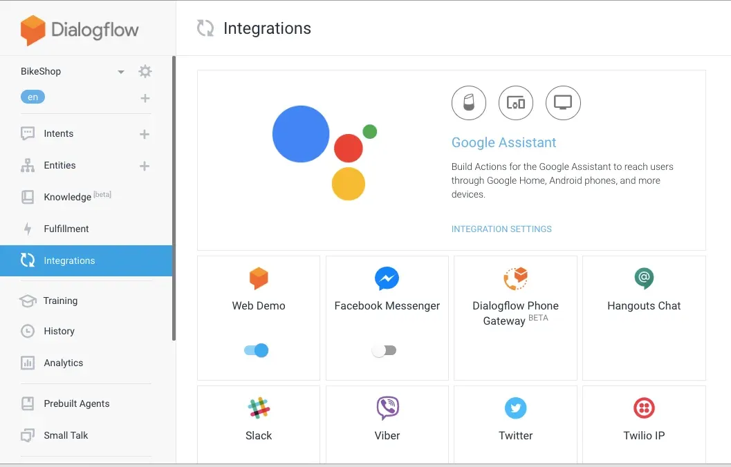 Integrating Dialogflow with Other Platforms