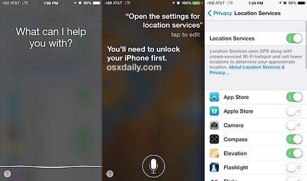 Open Specific Settings with Siri