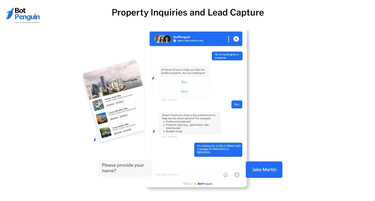 Property Inquiries and Lead Capture