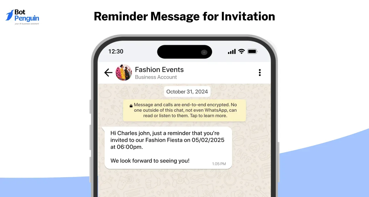  Reminder Message for Invitation