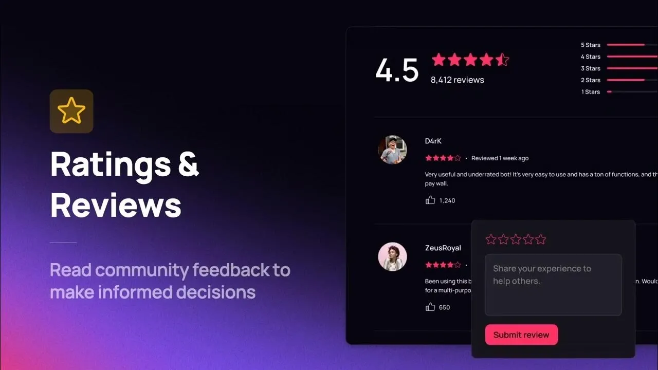 User Reviews and Ratings