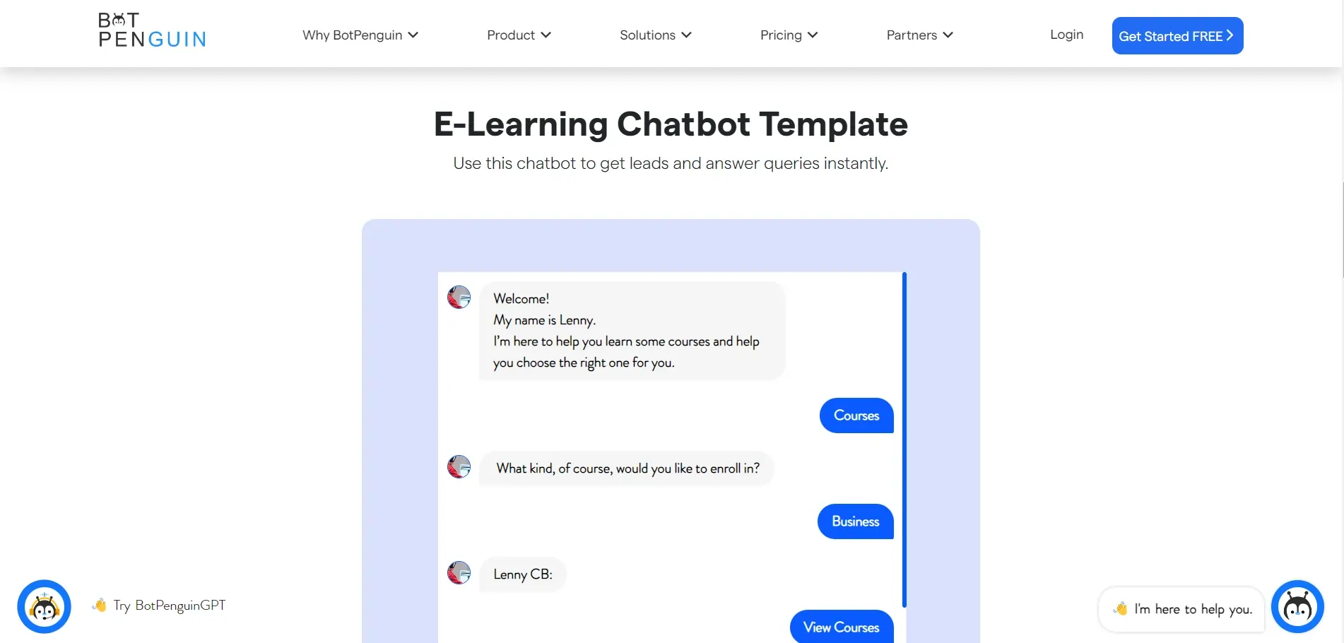 Chatbots for E-learning Support