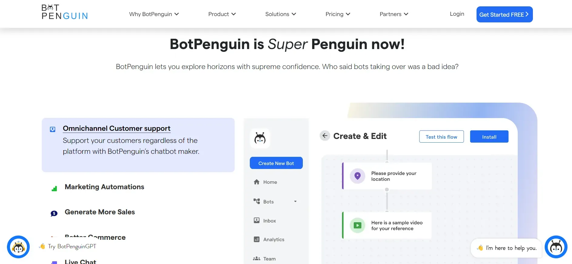 Features of BotPenguin