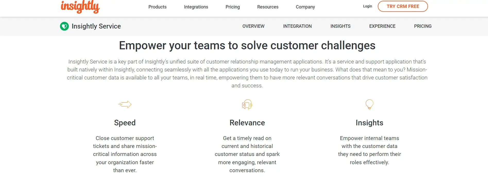 How responsive and effective is Insightly's customer service?