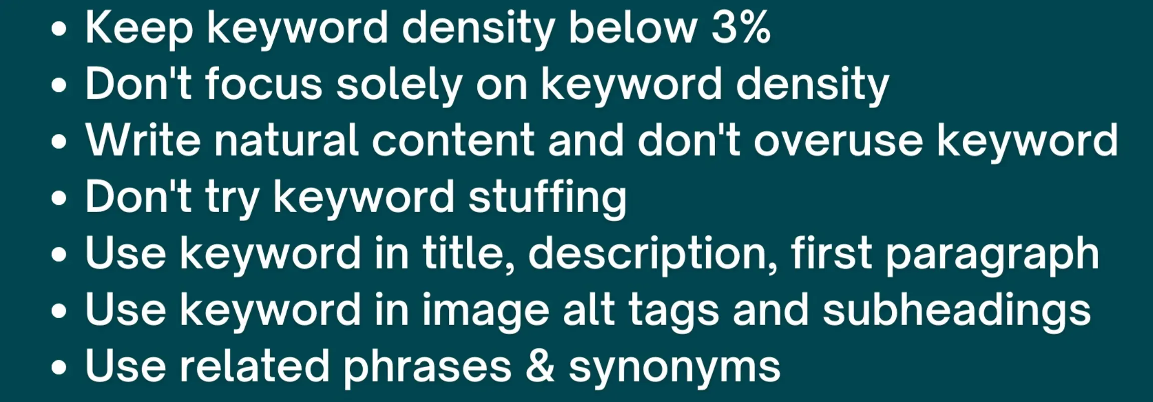 Best Practices For Keyword Density 