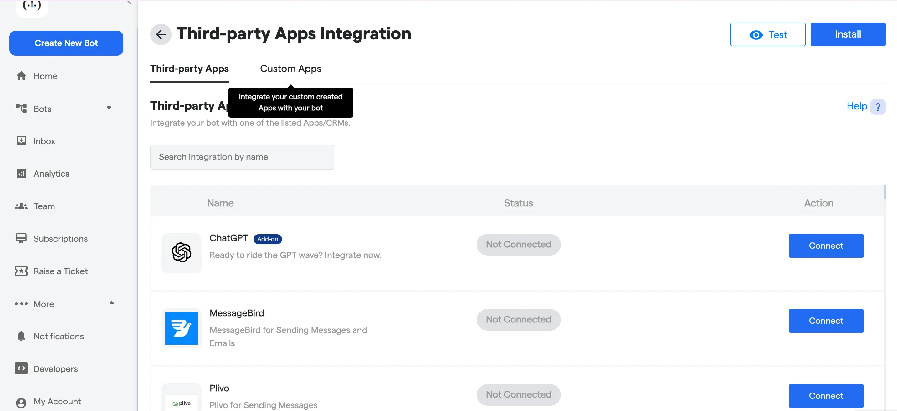Choose from 60+ native integrations