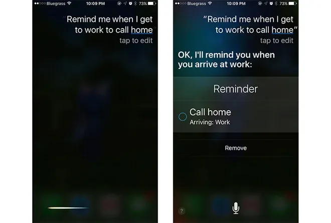 Set Reminders for Locations with siri