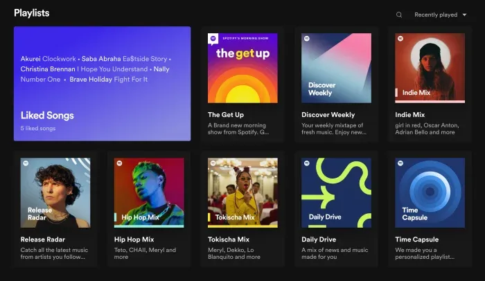 Spotify's Customized Playlists