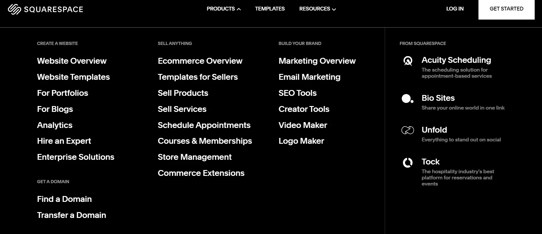 Squarespace features