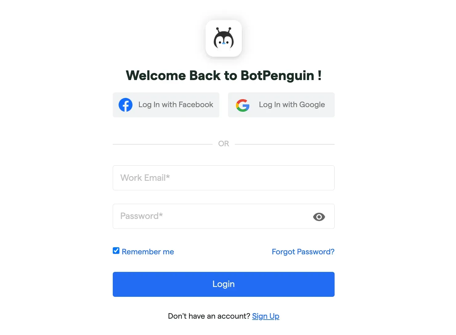 Login to the BotPenguin Account