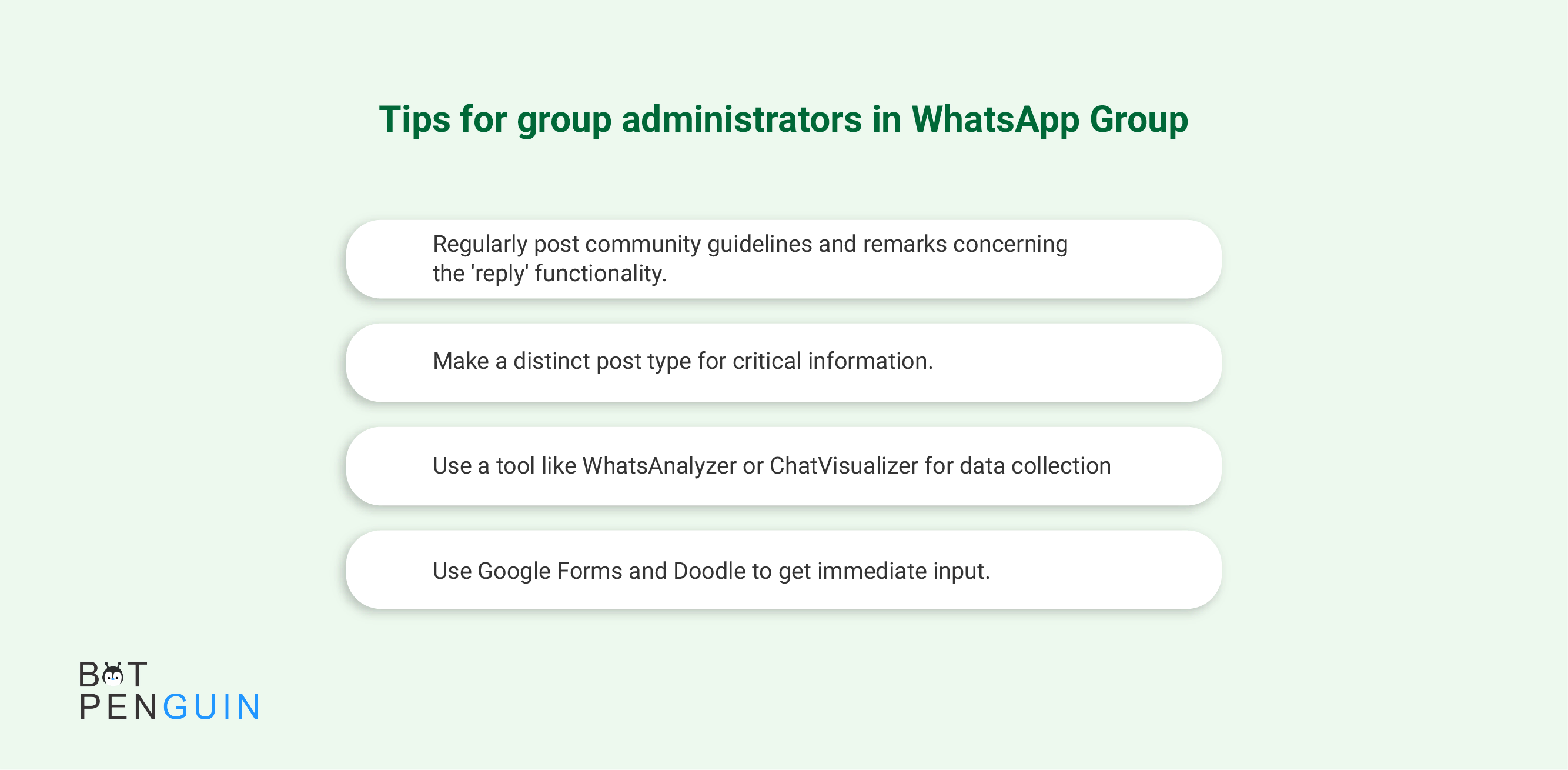 Tips for group administrators in WhatsApp Group