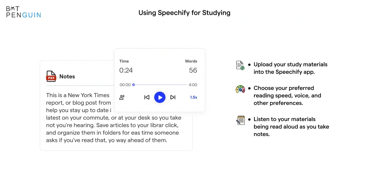 Using Speechify for Studying