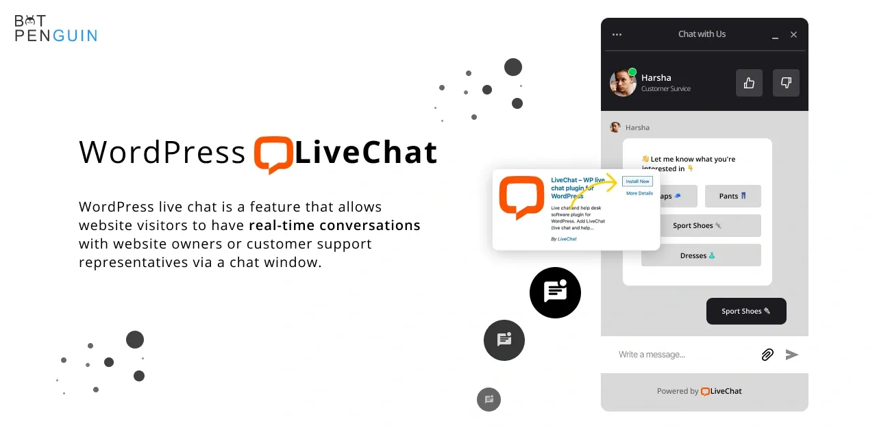 What is WordPress live chat