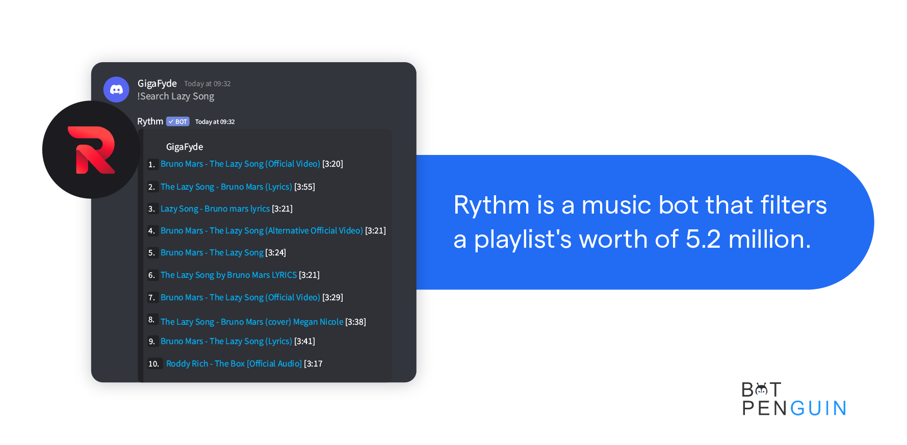 What is meant by Discord’s Rythm bot
