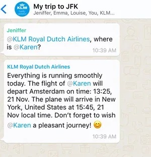  KLM Royal Dutch Airlines Flight Assistant