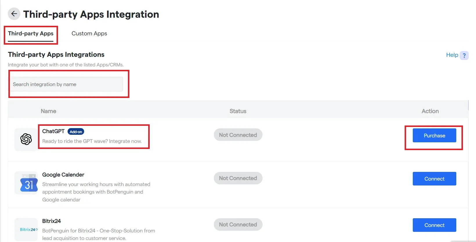 Integrating ChatGPT in BotPenguin