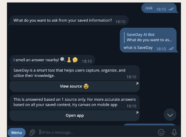 SaveDay AI Bot