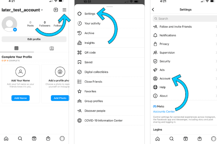 Switch to a Business or Creator Account