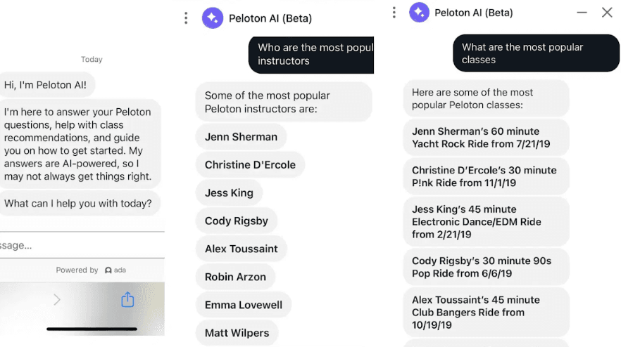 Peloton – AI Chatbot for Customer Engagement & Support