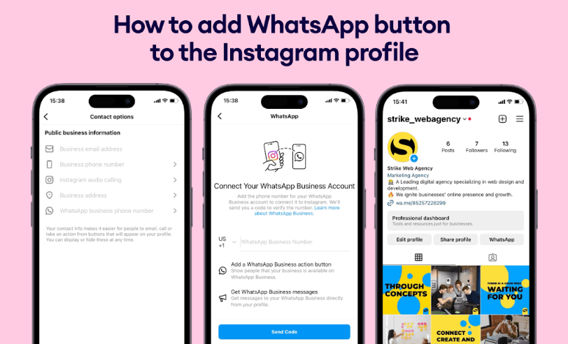  Adding WhatsApp Button to Instagram Profile