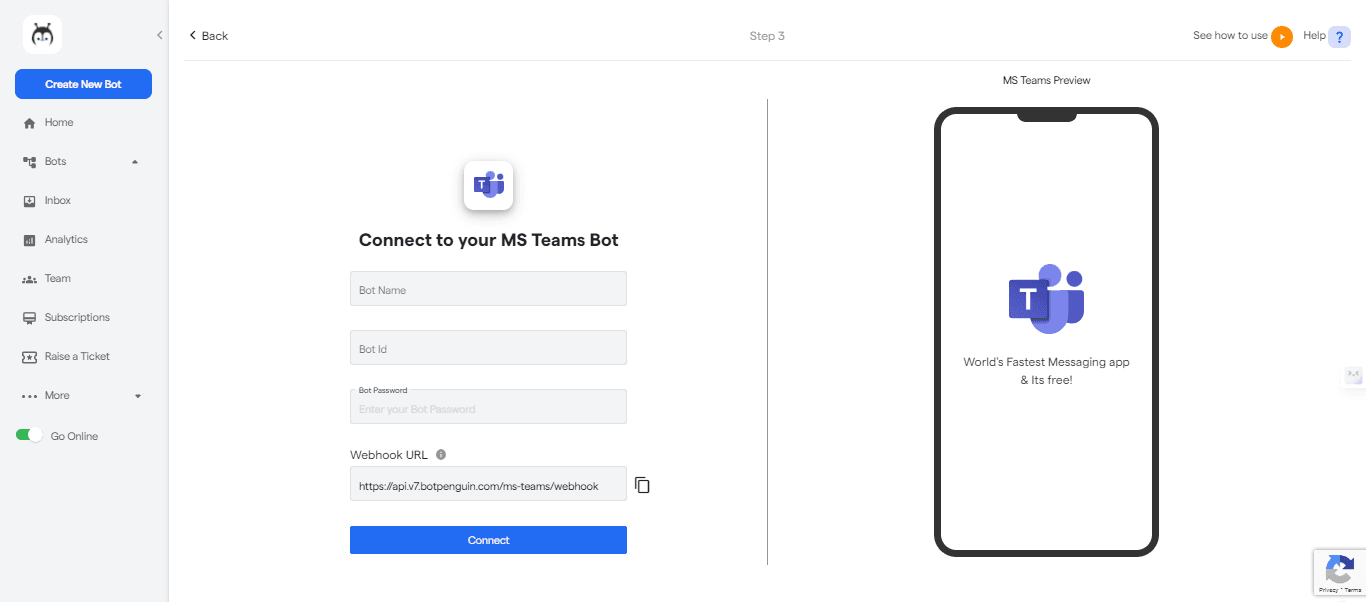 Connect BotPenguin with Your Microsoft Teams Channel