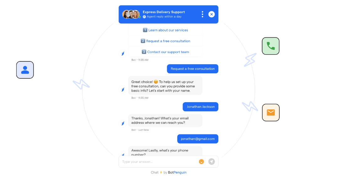Set up questions that help qualify leads right away